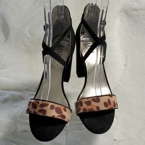 a.n.a "ADLER" BLACK FAUX SUADE HEELS